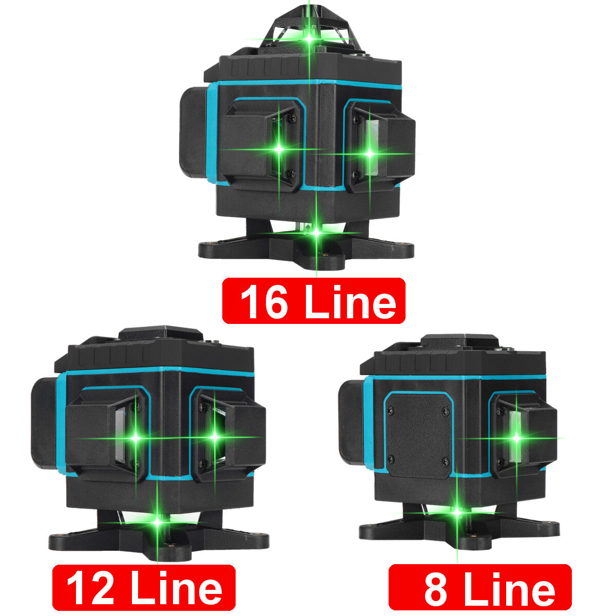 8/12/16 lijn 360° horizontaal verticaal kruis 4d groen licht laserniveau zelfnivellerende maatregel super krachtige laserstraal