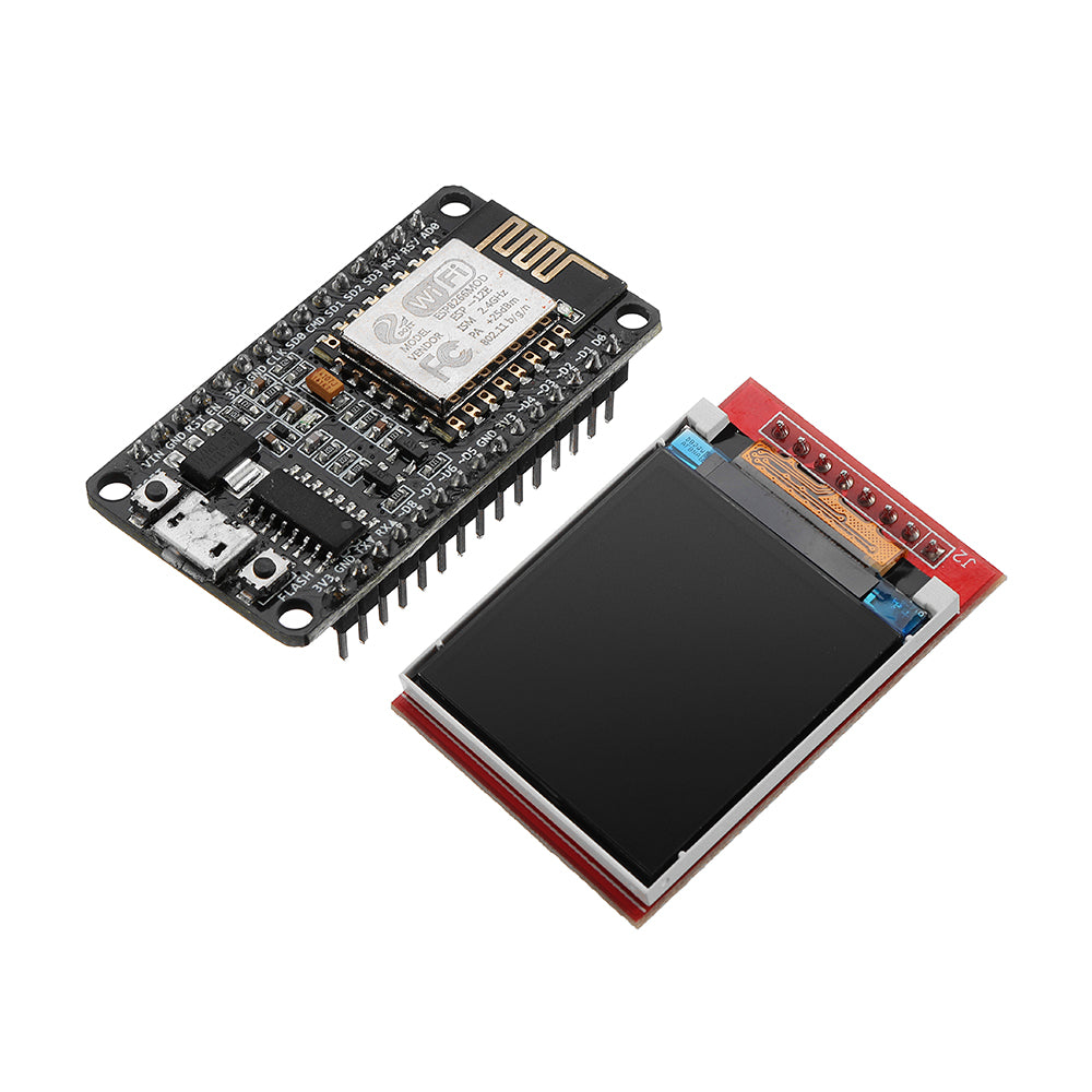 esp8266 ontwikkelset met beeldscherm tft afbeelding of woord weergeven door nodemcu board set