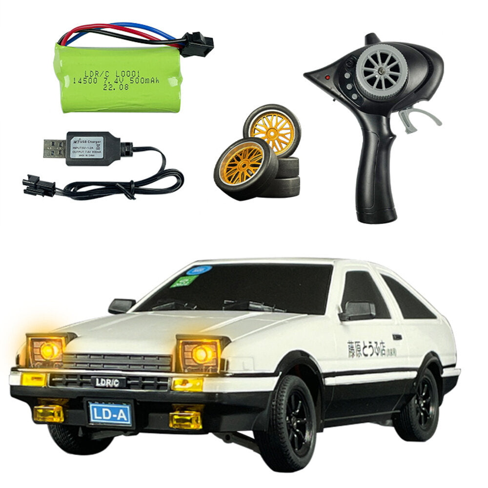 ldrc ld-a86p rtr 1/18 2.4g rwd rc auto drift voertuigen flip led-verlichting volledig proportionele gecontroleerde modellen speelgoed