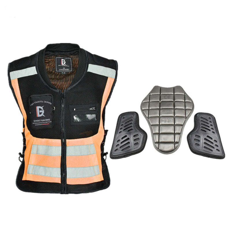 ghost racing motorrijdersvest rally pak veiligheidsbescherming reflecterend jack voor harley