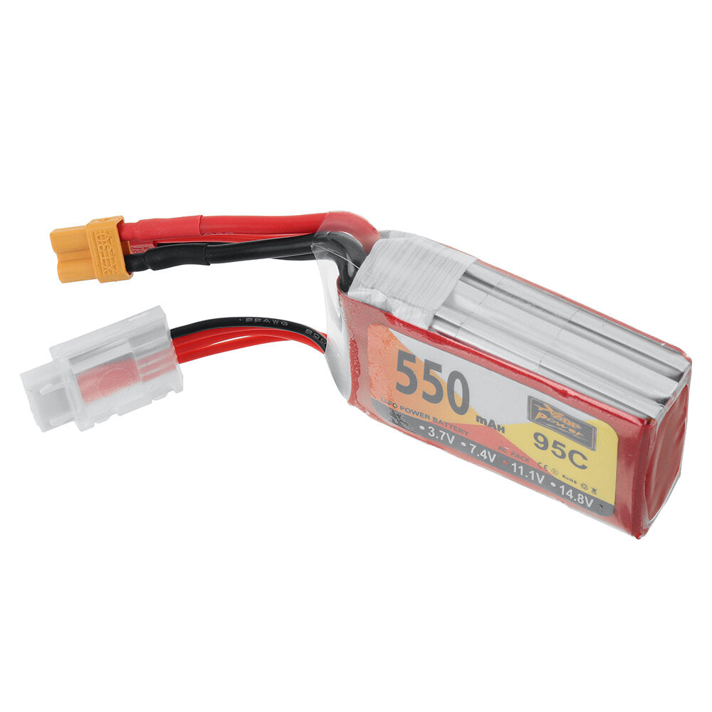 zop power 11.1v 550mah 95c 3s lipo-batterij xt30 stekker voor rc drone