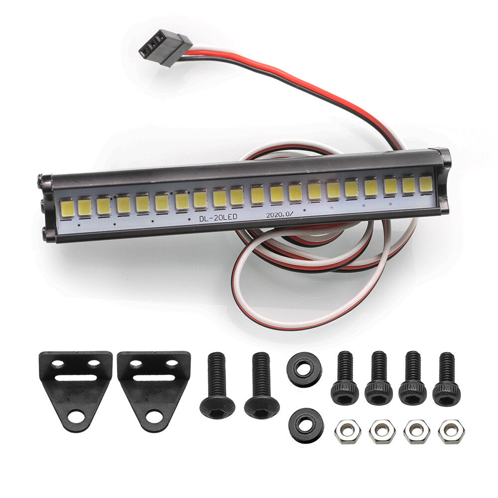 rc auto deel dak led light bar lamp 52mm 85mm zoeklicht voor 1/10 trx4 trx6 axiale scx10 km rc crawler auto onderdelen