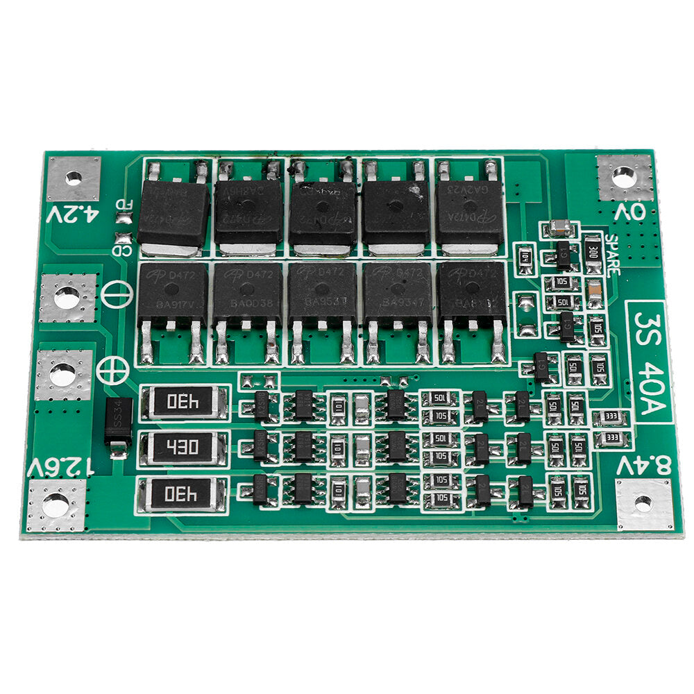 bms 3s 40a 18650 lithiumbatterijlader beschermingsbord 11.1v 12.6v pcb voor boormotor met balans