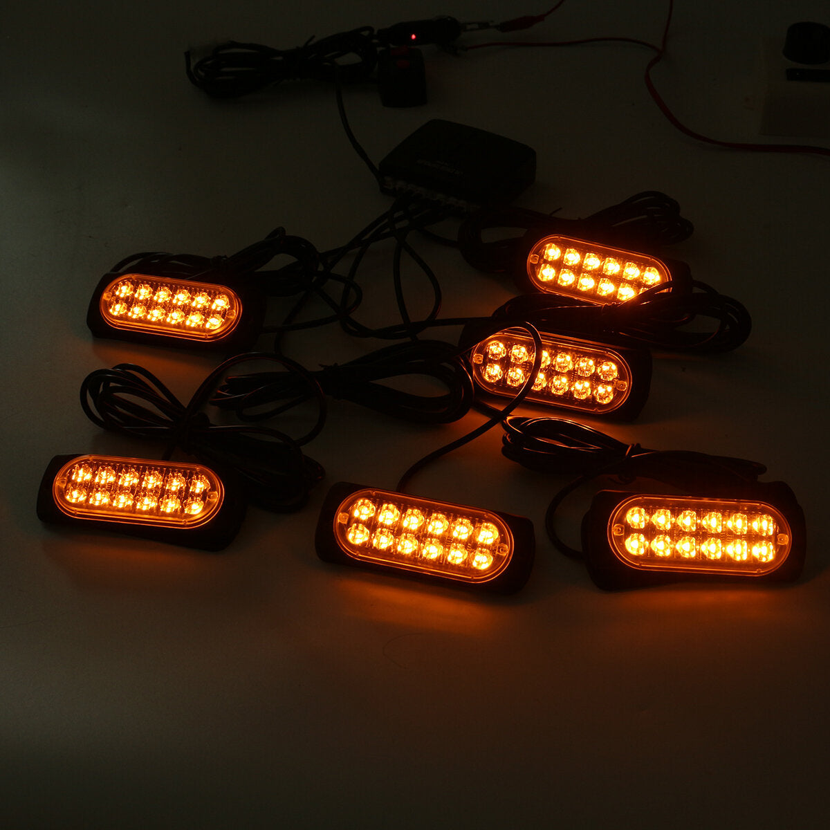 12 v / 24 v 4/6 12 led knipperlicht stroboscoop lamp truck herstel amber baken & controle waterdicht