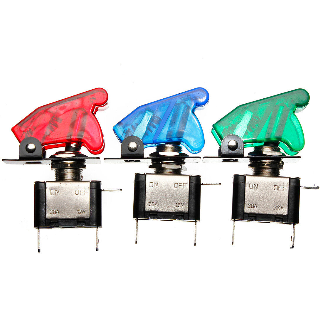 auto spst toggle rocker switch control led-indicatielampje 12v 20a aan / uit-schakelaar met deksel