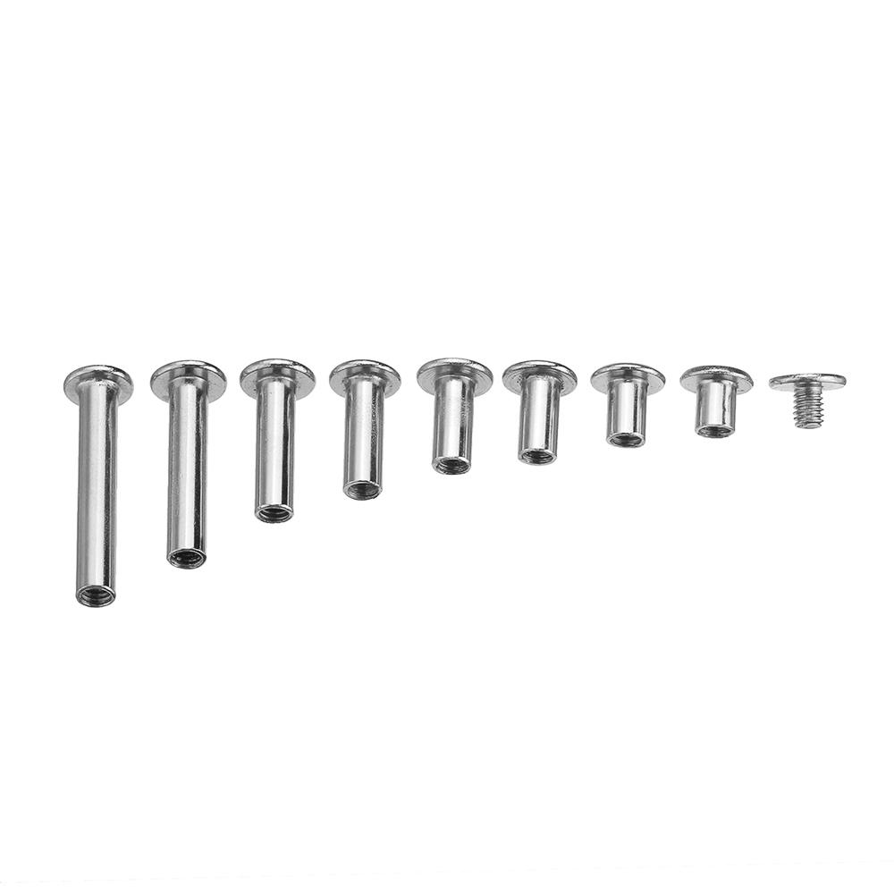 90 sets m5 6-30mm vernikkelen phillips chicago inbindpalen stud schroeven klinknagel knop boekbinden