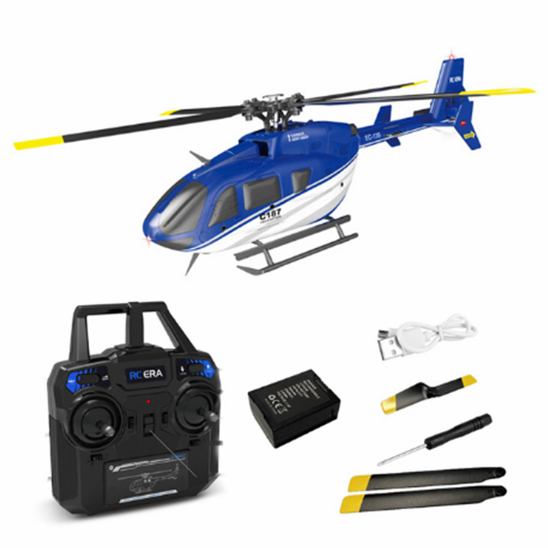 rc era c187 2.4g 4ch 6-assige gyro optische stroom lokalisatie hoogte houden flybarless schaal rc helikopter rtf