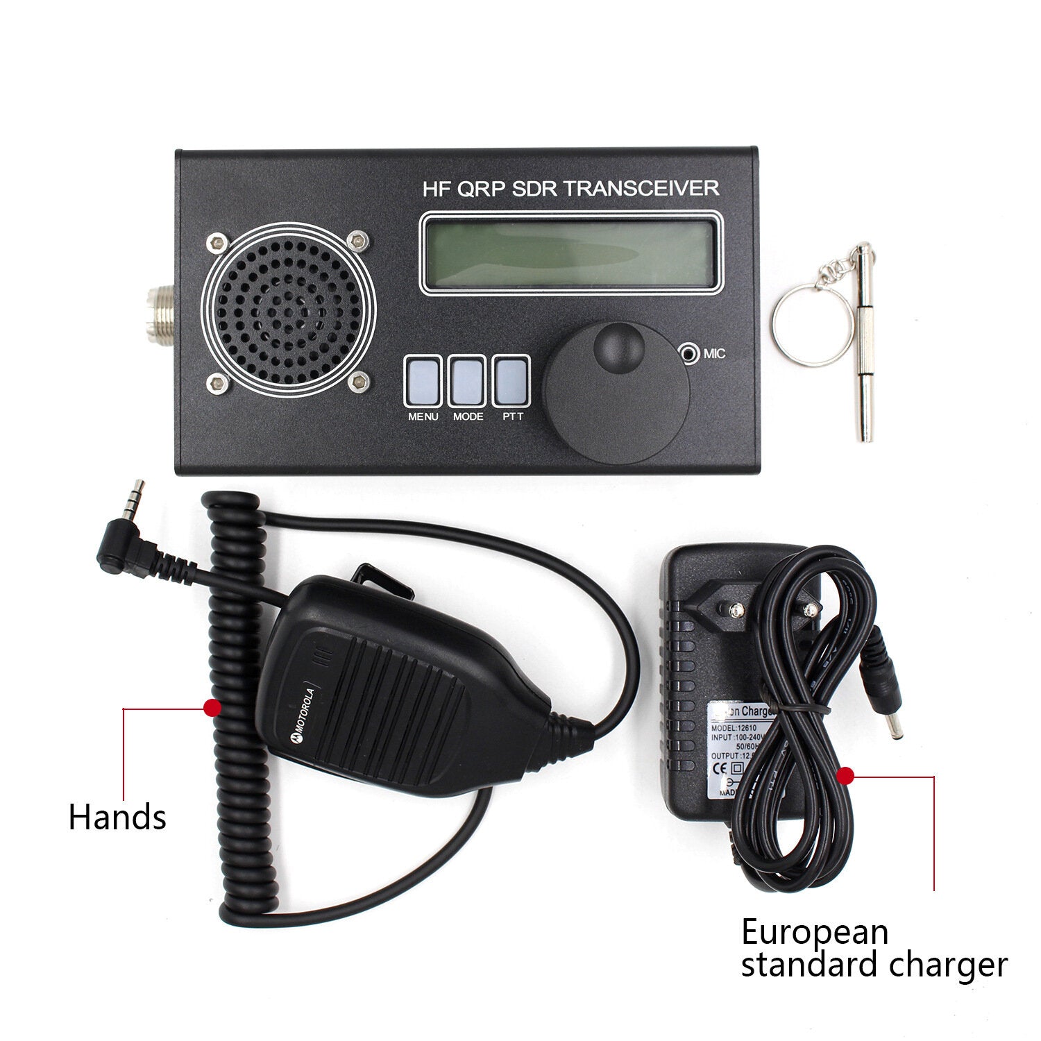 5-10w usdx usdr hf qrp sdr transceiver ssb/cw transceiver 8-band dsp sdr + microphone +battery + charger