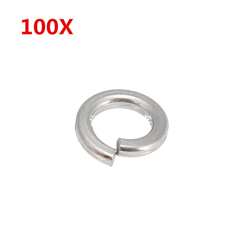 100 stuks m3 304 rvs split lock washers spring washers