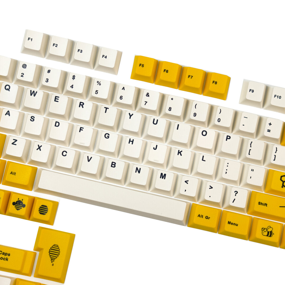 128 toetsen bee pbt keycap set cherry profile sublimation custom keycaps voor mechanische toetsenborden