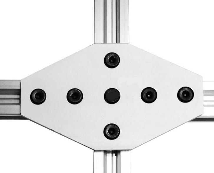 aluminium 7 gaten join plate corner bracket voor 2020 v-gleuf aluminium extrusies profielen cnc onderdelen