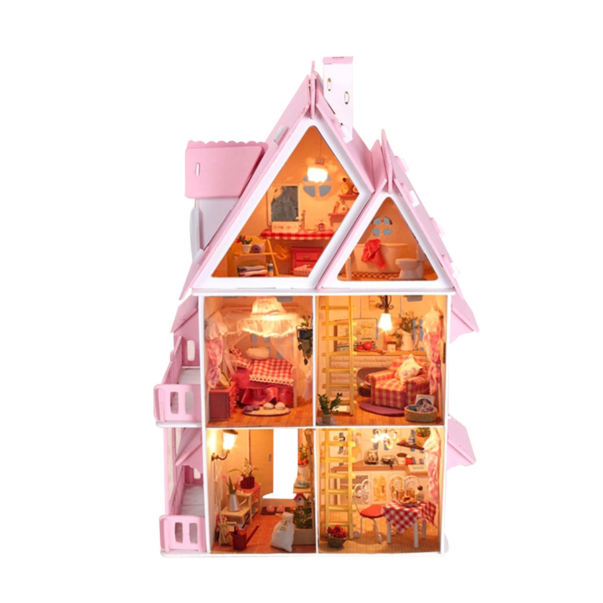 grote houten kinderen poppenhuis barbie meisjes spelen poppenhuis herenhuis meubilair