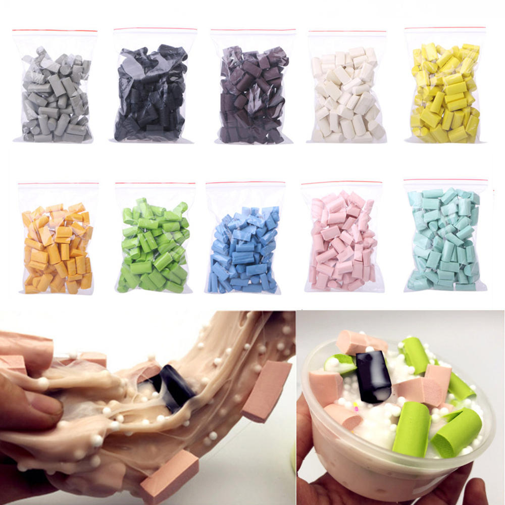 70 stuks / zak DHZ slime stuff spons modder foam strip blok additieven vullen pluizige clay benodigdheden accessoires