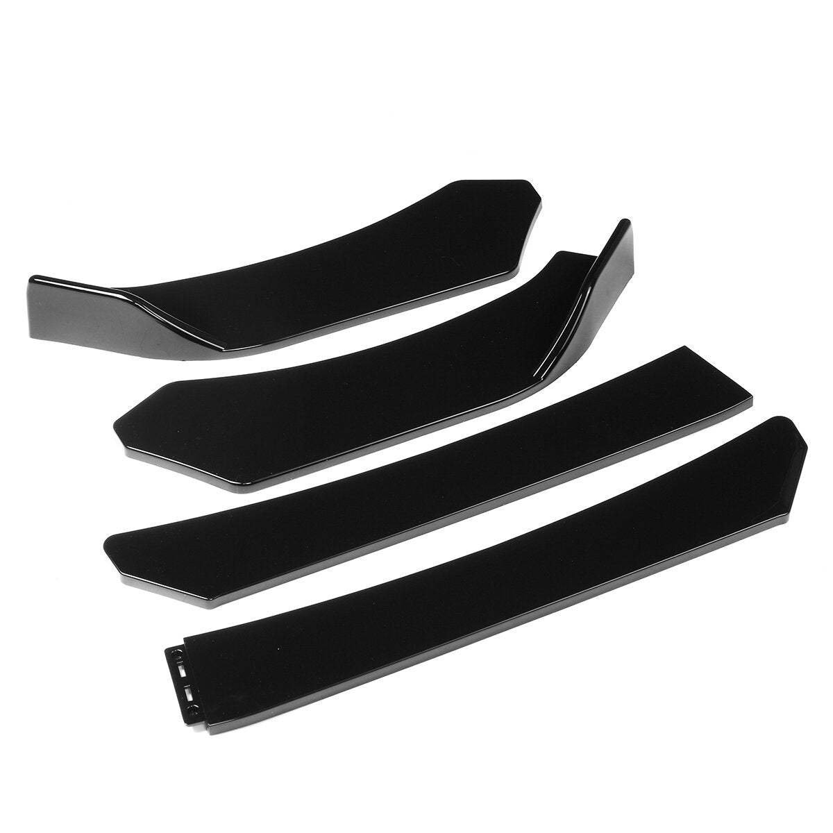 4 stuks zwart front lip chin bumper spoilers body kits voor auto universeel: