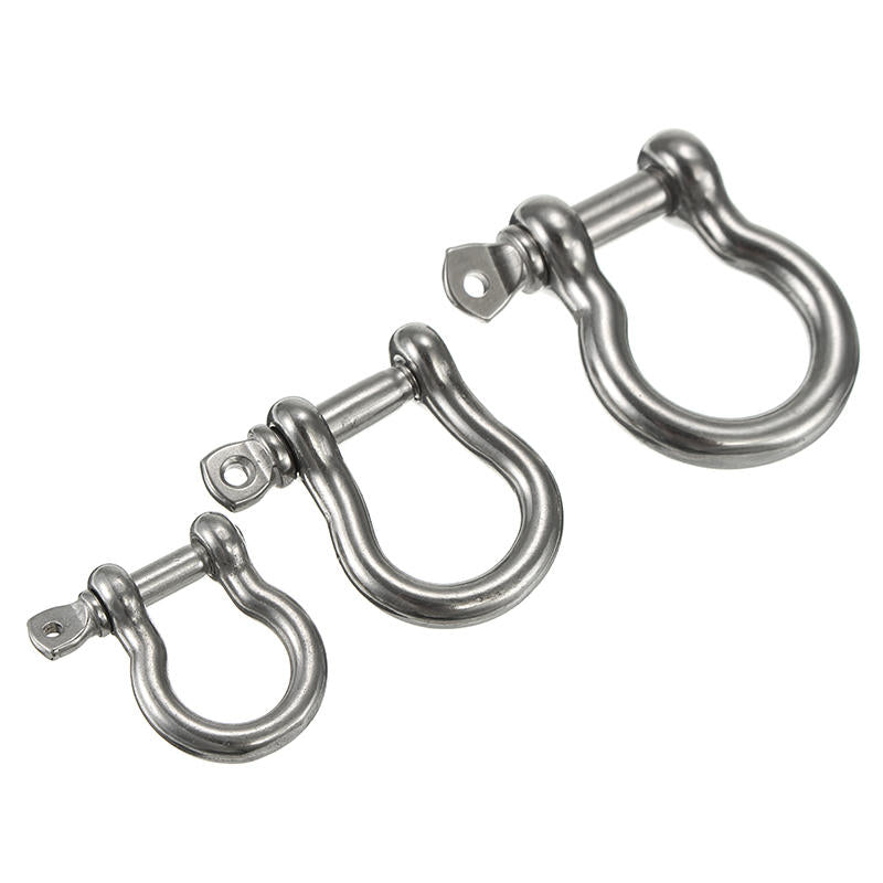 m4 m5 m6 d ring bow shackle met schroef pin 304 roestvrij staal armband shackle