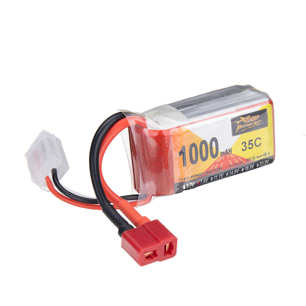 zop power 7.4v 1000mah 35c 2s lipo batterij t deans plug voor rc drone