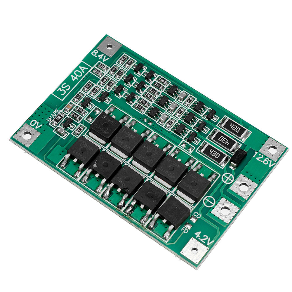 bms 3s 40a 18650 lithiumbatterijlader beschermingsbord 11.1v 12.6v pcb voor boormotor met balans