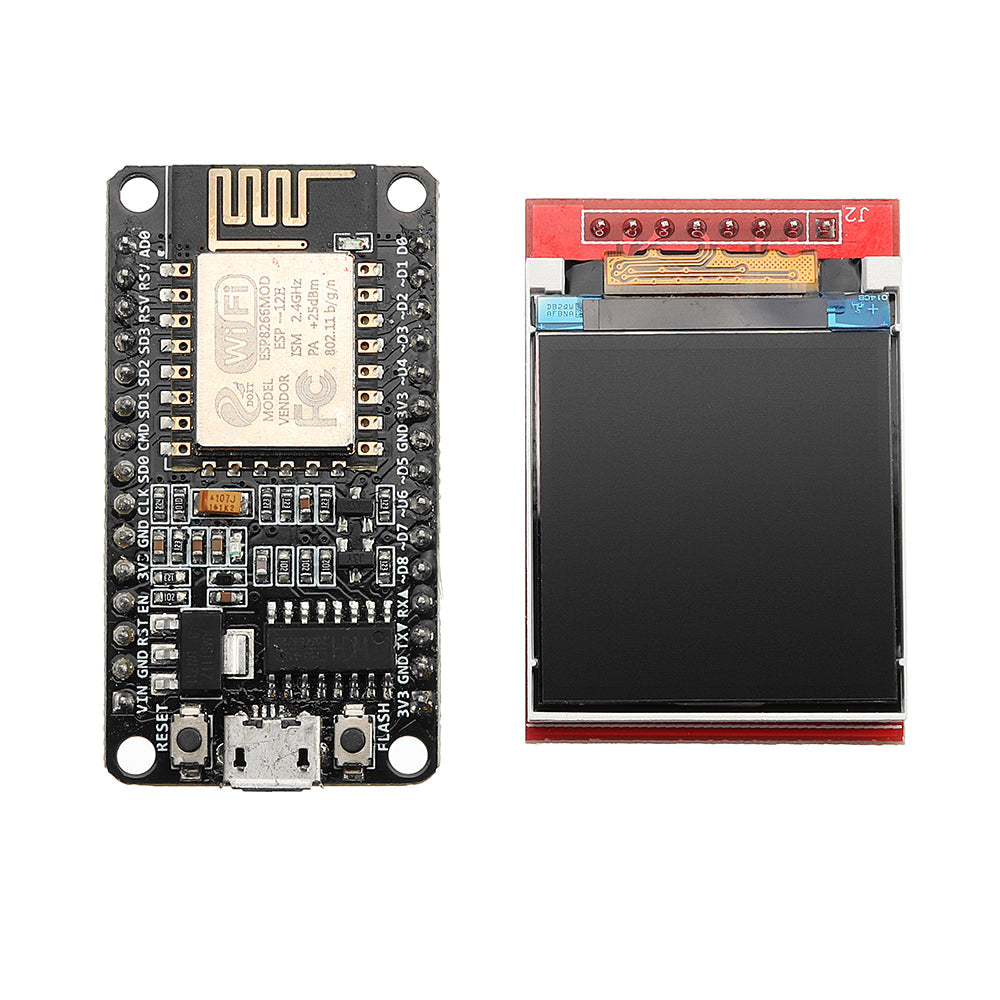 esp8266 ontwikkelset met beeldscherm tft afbeelding of woord weergeven door nodemcu board set