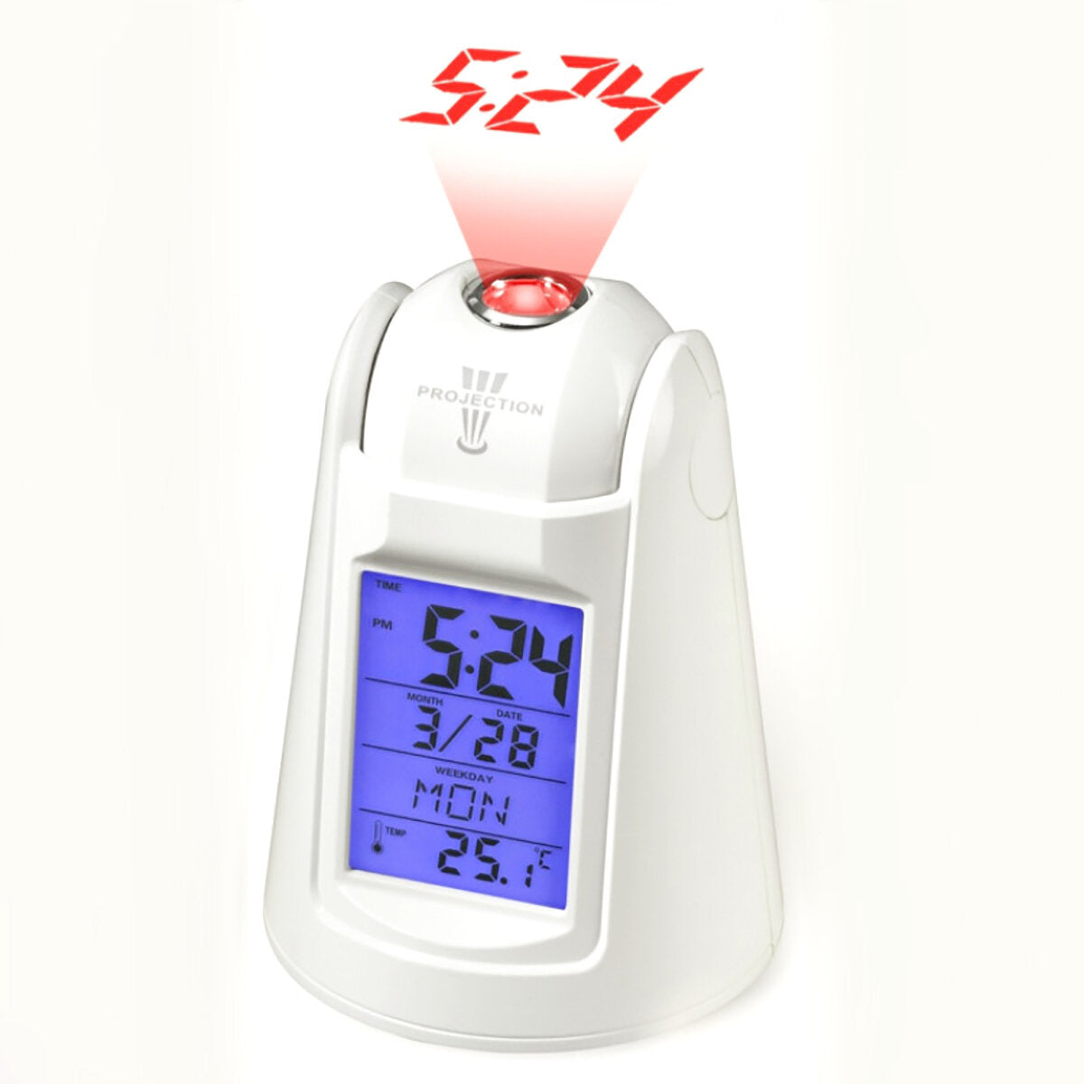 led-projectie wekker thermometer snooze voice timing nachtlampje kinderen wakker