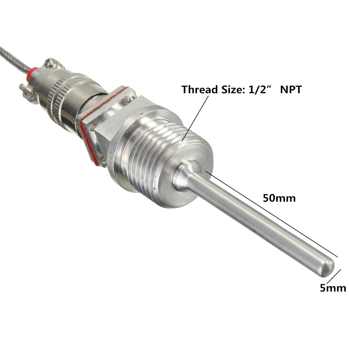 rtd pt100 temperatuursensoren 1/2 inch npt-schroefdraad met afneembare connector