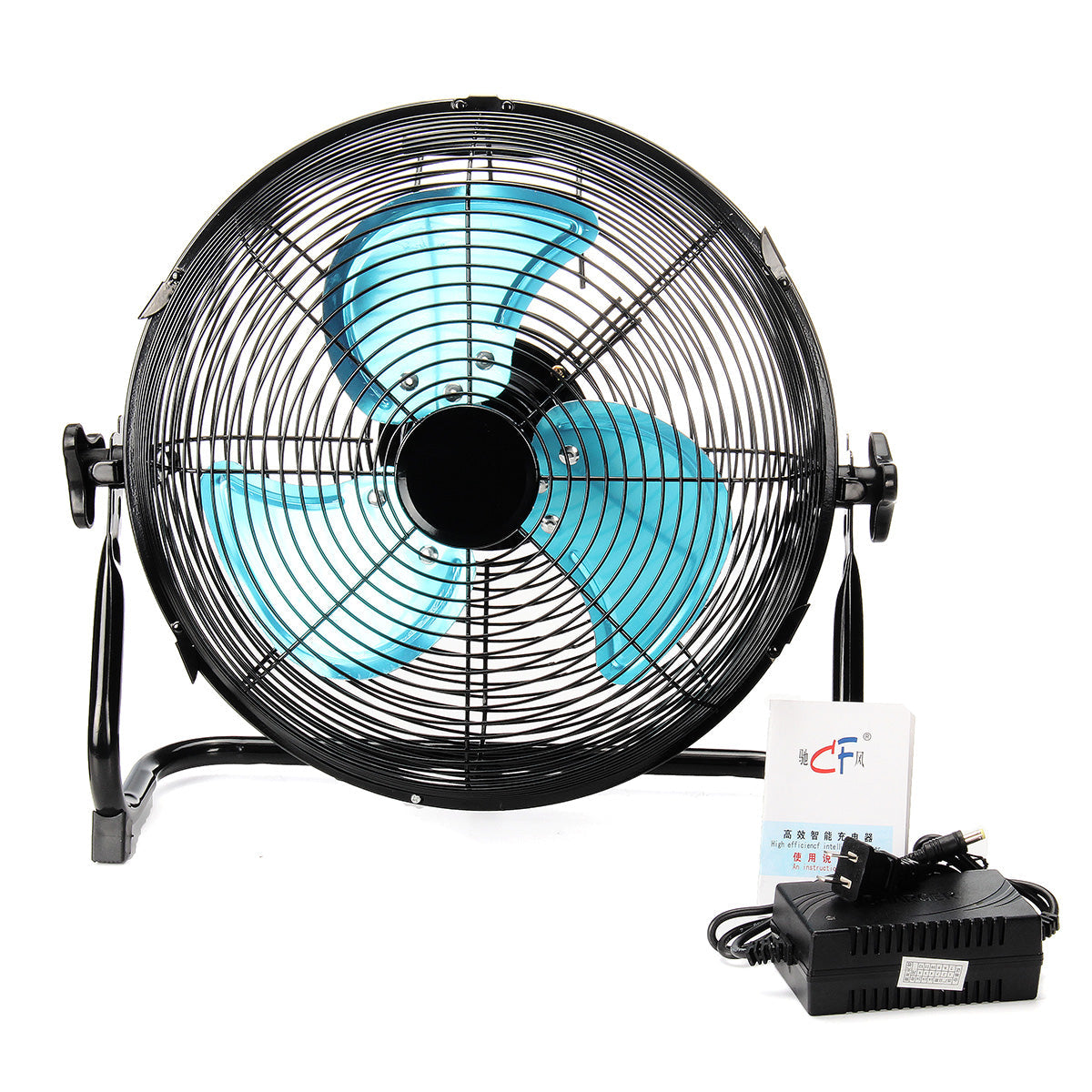 12 inch brushless koel ventilator metalen smoorventilator huishoudelijke industriële stroomventilator 12v dc batterij laadtafel ventilator