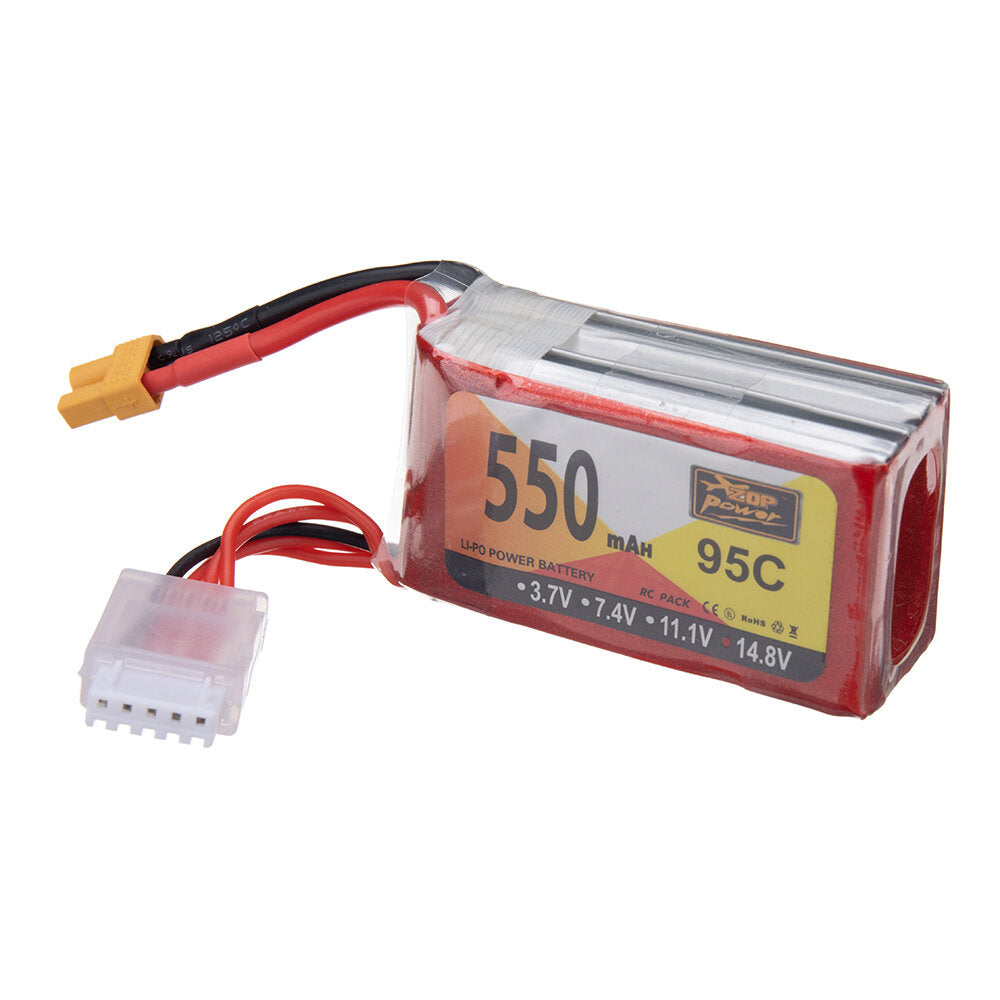 zop power 14.8v 550mah 95c 4s lipo-batterij xt30 stekker voor rc drone