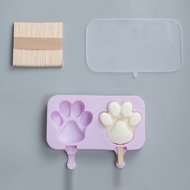 ice cream ice cream mold silicone cartoon homemade popsicle popsicle mold home set om 50 houten stokken te sturen