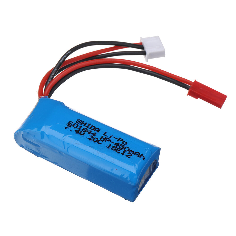 7.4v 450mah 20c 2s lipo-batterij jst-stekker voor k989 k969 k979 1/28 rc auto