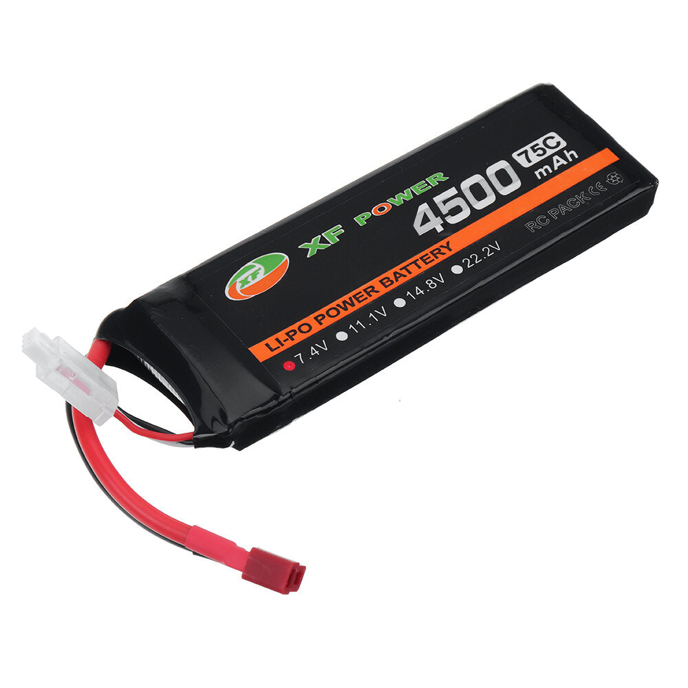 xf power 7.4v 4500mah 75c 2s lipo-batterij t deans-stekker voor rc-auto