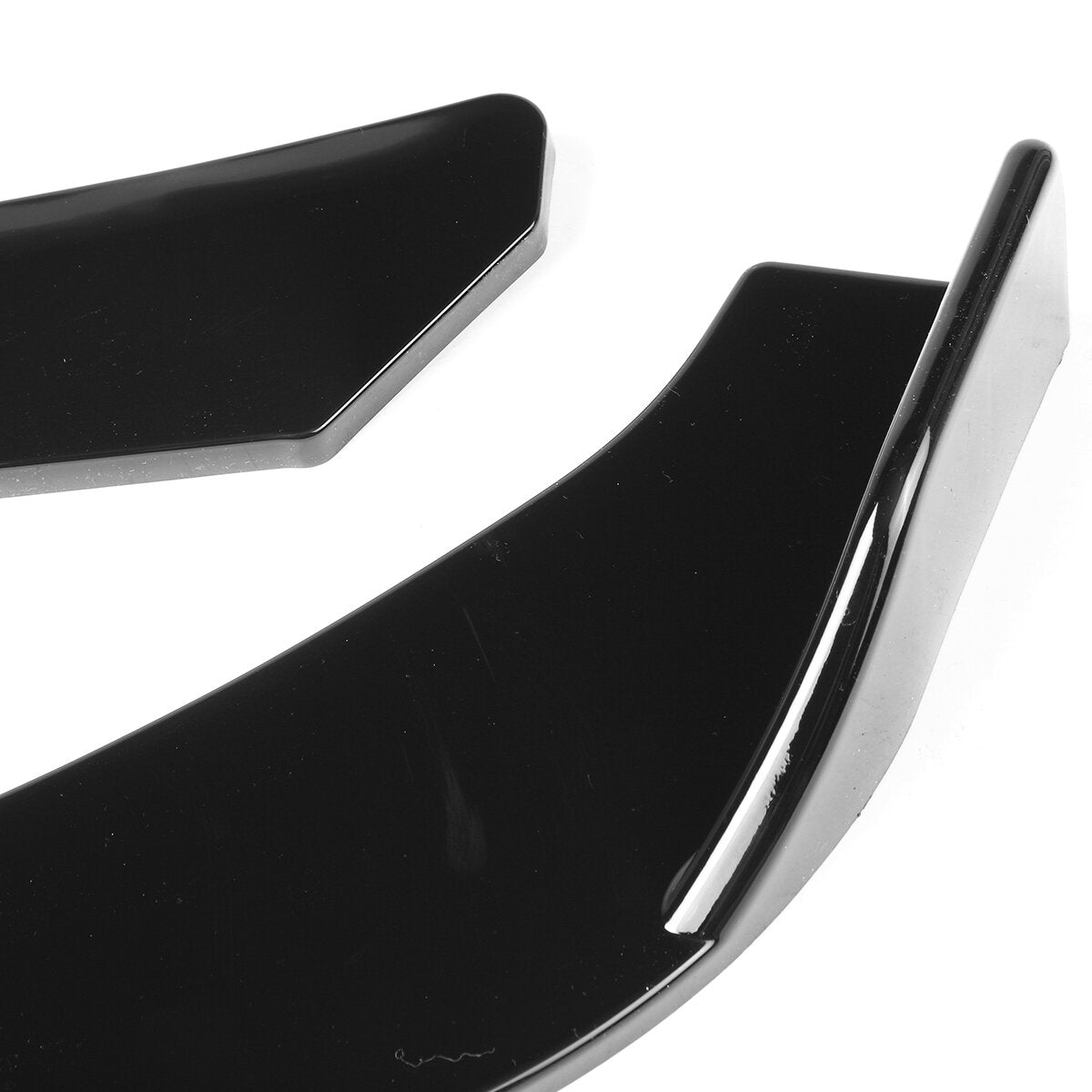 4 stuks zwart front lip chin bumper spoilers body kits voor auto universeel: