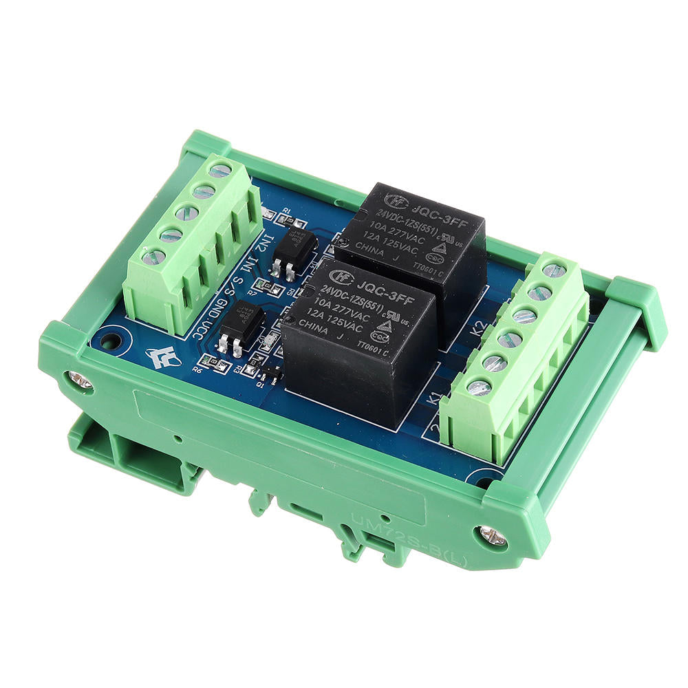 2ch kanaal optocoupler isolatie relaismodule 5v/12 v / 24 v scm plc signaalversterker board