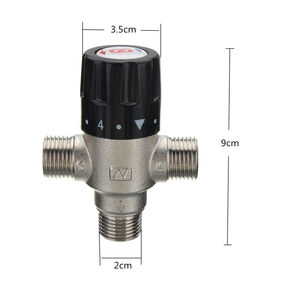 automatische thermostaatklep mengen warm koude water temperatuur met tape