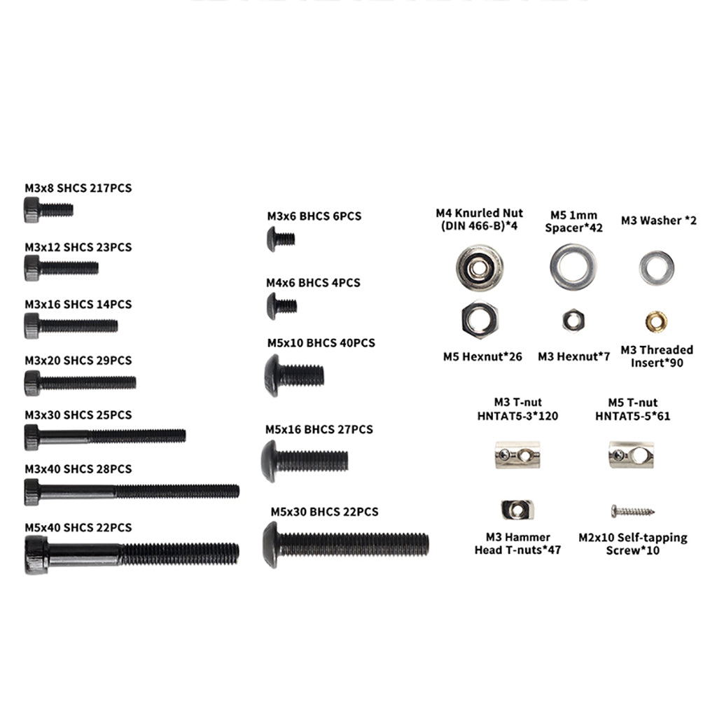 voron v2.4 voron2 3d-printer switchwire project bevestigingsmiddelen schroeven moeren volledige kit voor voron 3d-printer