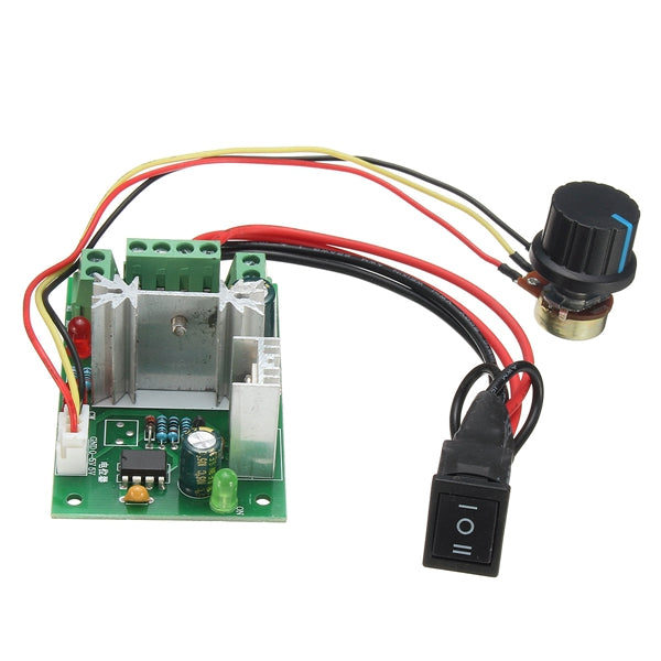 5 stuks dc 6-30v 200w pwm motor toerentalregelaar regelaar omkeerbare controle vooruit/achteruit schakelaar