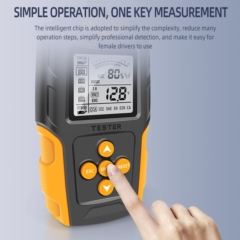 12 v/24 v auto batterij tester lcd batterij analyzer test tool digitale analyzer tester voor auto vrachtwagen motorfiets suv boot en meer