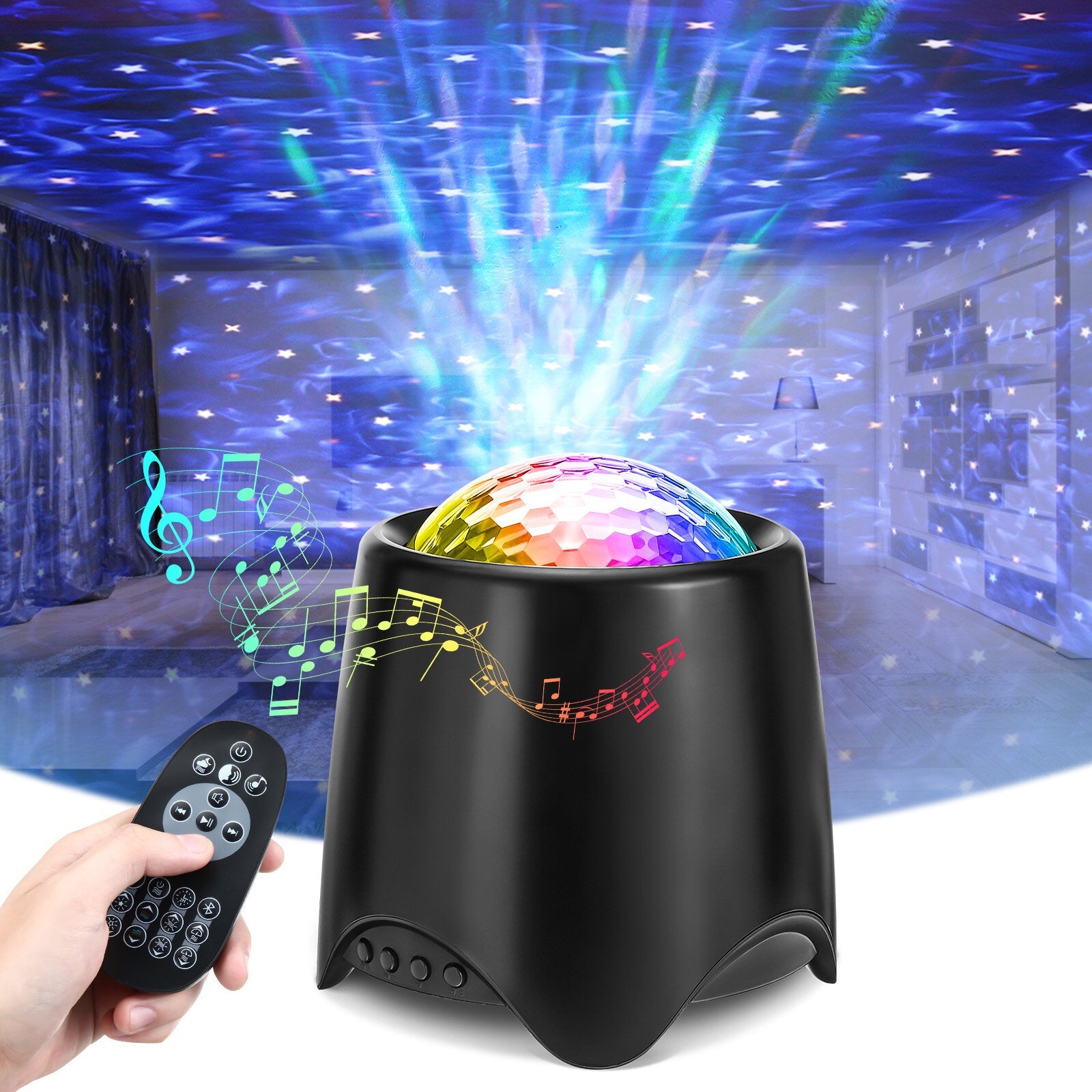 usb rgb led galaxy projector light starry sky ocean music nachtlampje met afstandsbediening