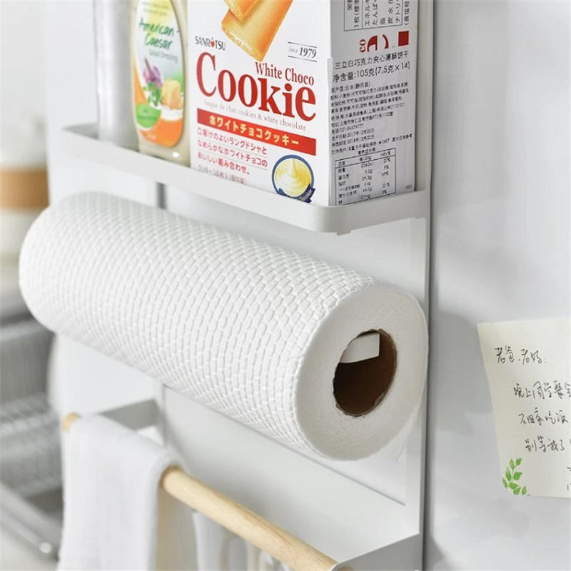 magnetische koelkast koelkast zijwand papier handdoekhouder opbergrek plank keuken organizer space saver