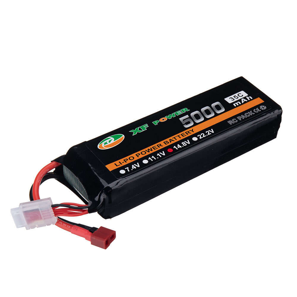 xf power 14.8v 5000mah 35c 4s lipo batterij t deans plug met xt60 adapter plug voor rc drone