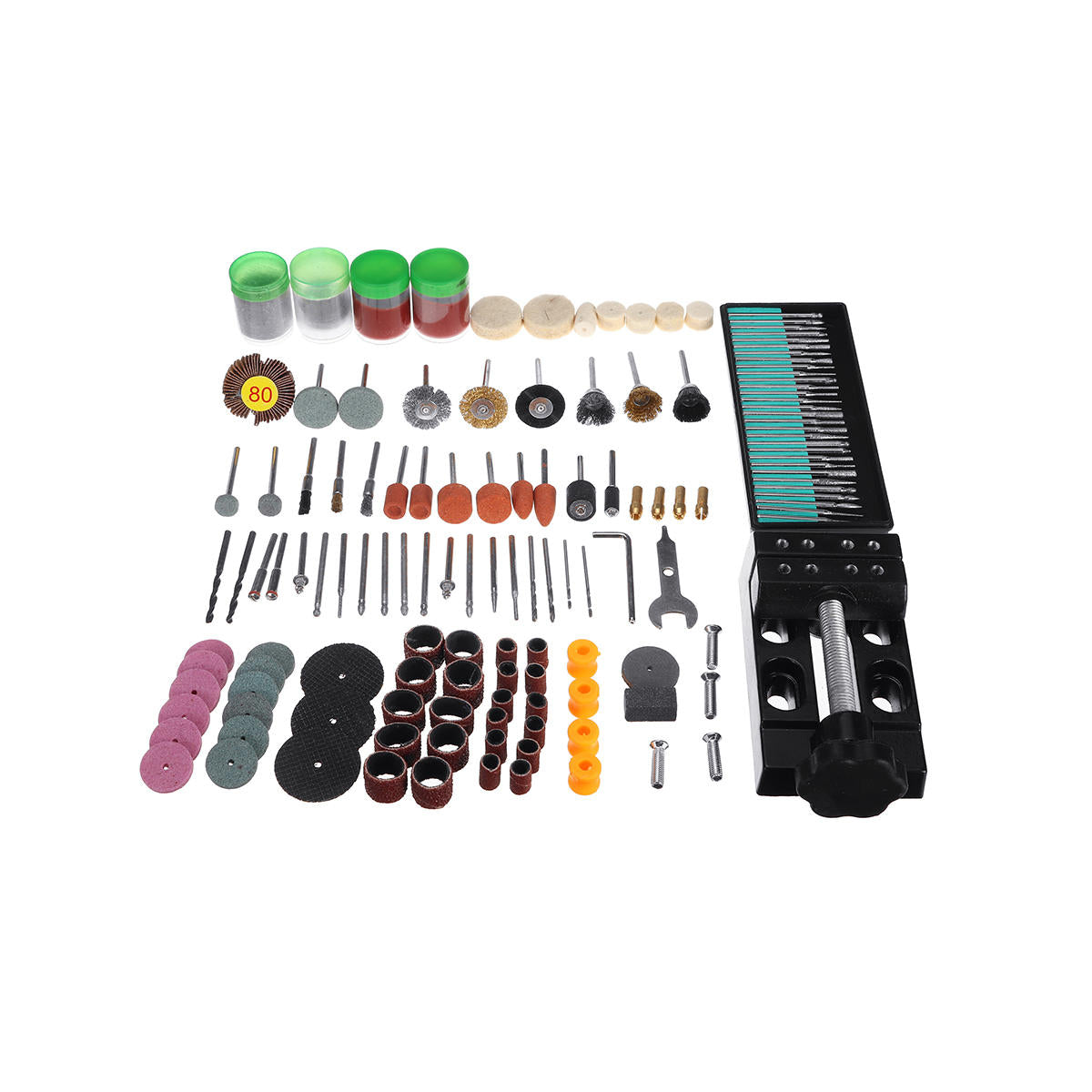 166 stuks mini elektrische grinder boor grinder accessoires rotary tool slijpen polish kit: