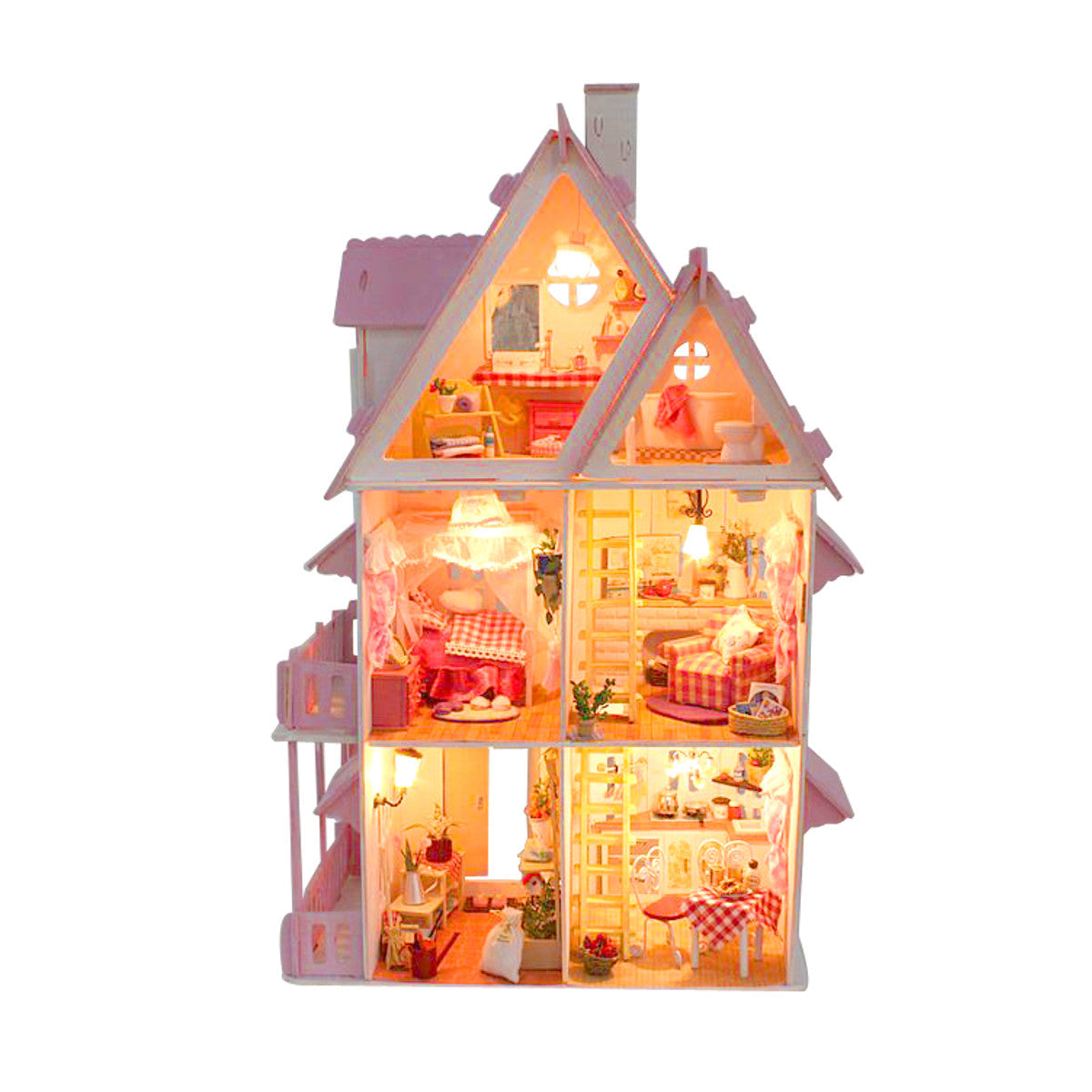 grote houten kinderen poppenhuis barbie meisjes spelen poppenhuis herenhuis meubilair