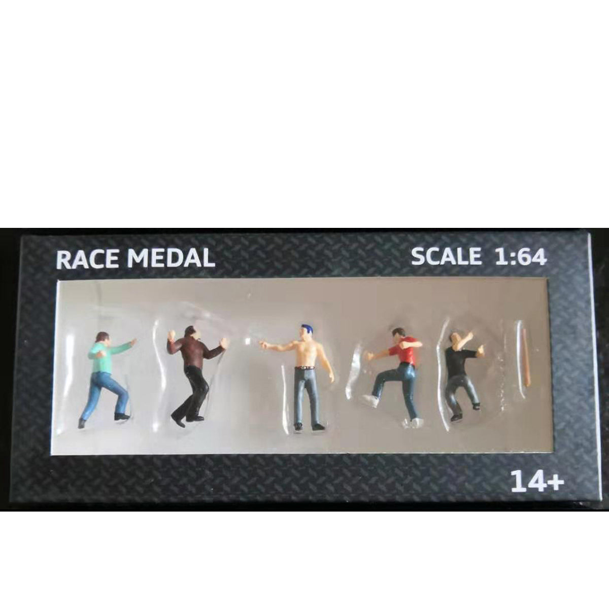 race medaille 1:64 schaalfiguren diorama outdoor fighting baseball bat scene character model