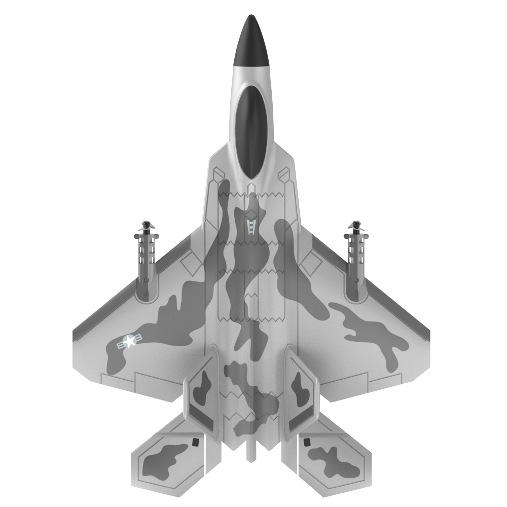 bm16 f-22 280 mm spanwijdte 2.4 ghz 4ch 3d / 6g-systeem verticale vlucht epp jet rc vliegtuig fighter zweefvliegtuig rtf met led-licht