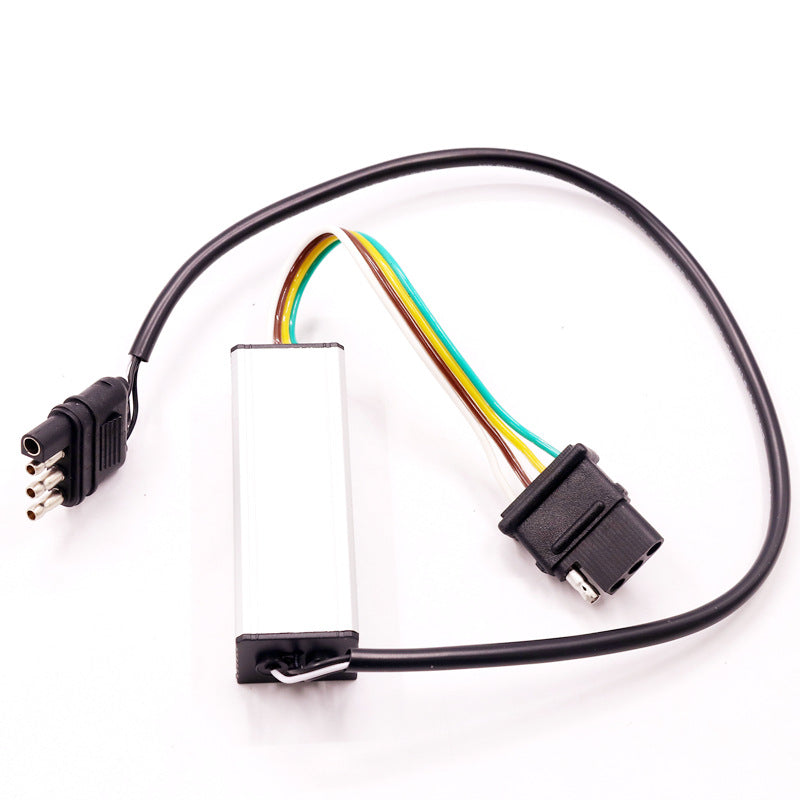 4-pins lampjes foutopsporing decoder kabelboom met standaard platte connector y-splitter voor aanhangwagen