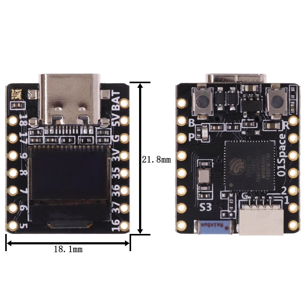 esp32 s3 0.42 inch oled-ontwikkelbord esp-32 risc-v wifi bluetooth voor arduin micropython