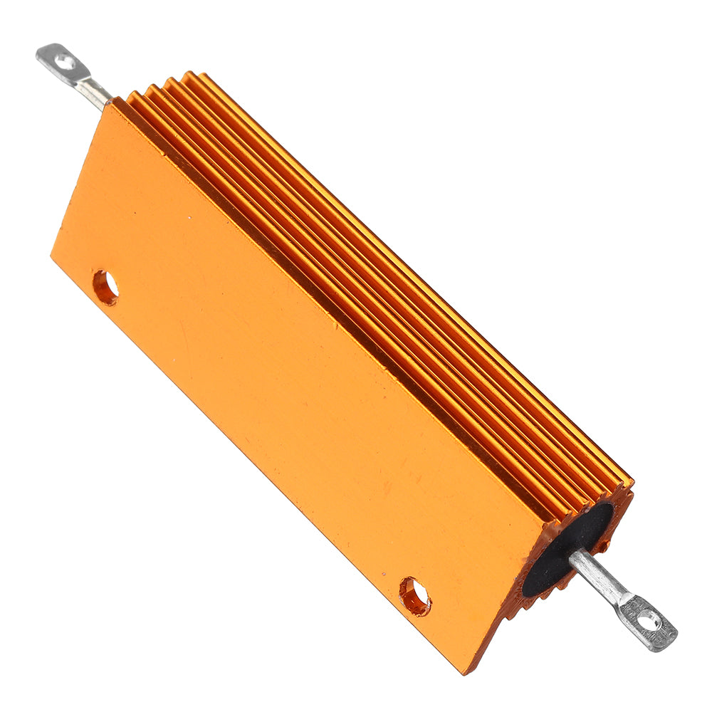 5 stuks rx24 100 w 50r 50rj metalen aluminium case high power weerstand gouden metalen shell case heatsink resistor