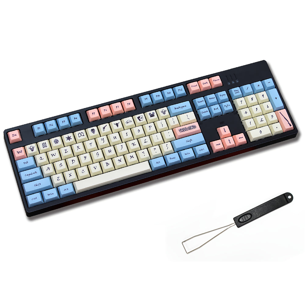 104 keys west world keycap set kt1 profile pbt sublimation keycaps voor mechanische toetsenborden