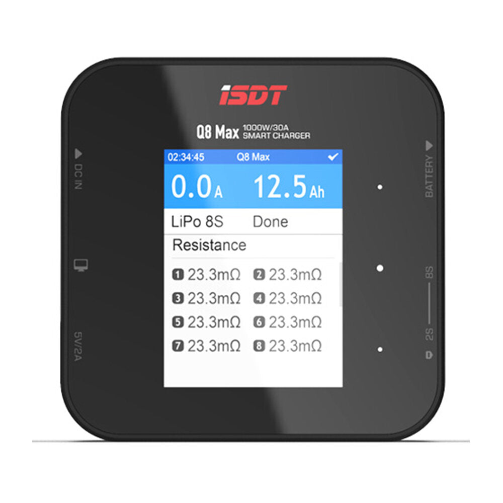 isdt q8 max battgo 1000w 30a high power battery balance charger discharger for 1-8s lipo battery