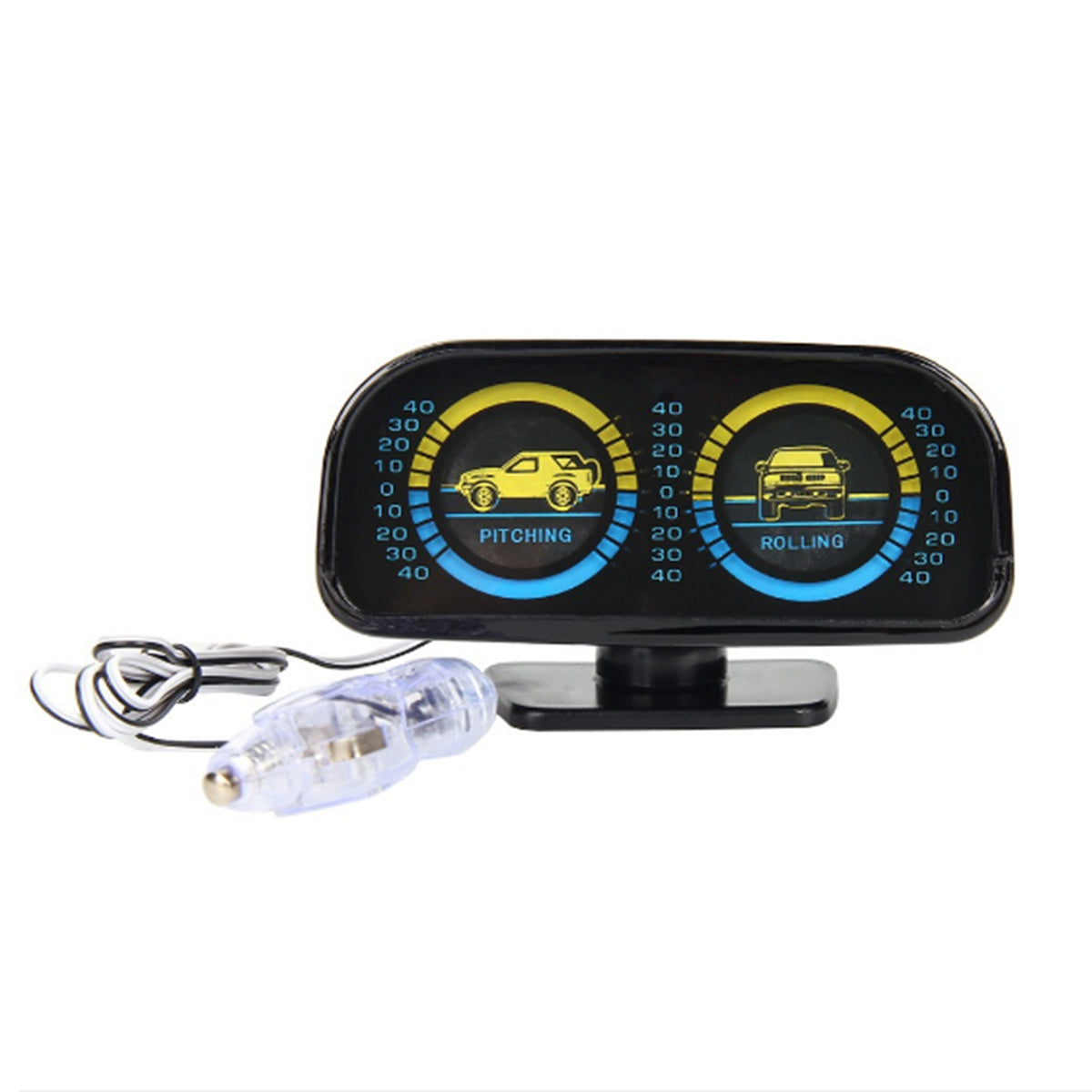 12v dubbelloops achtergrondverlichting hellingmeter inclinometer kompas balans niveau balancer voor off-road auto