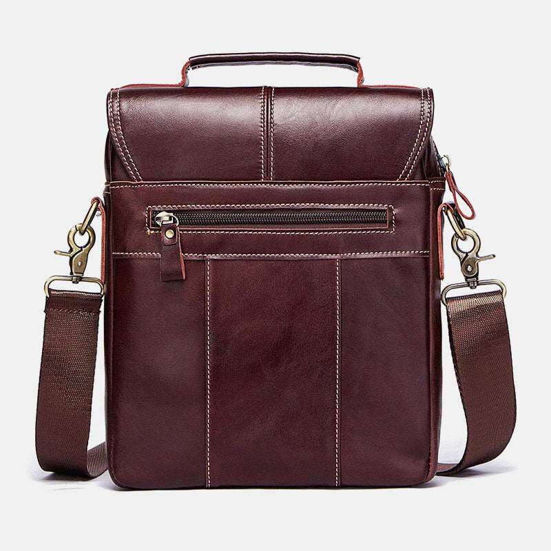 mannen echt lederen handtas schoudertas crossbody tas zakelijke tas