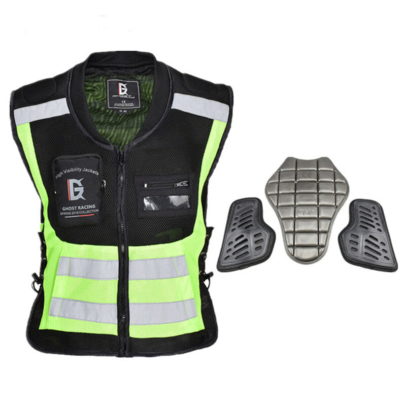 ghost racing motorrijdersvest rally pak veiligheidsbescherming reflecterend jack voor harley